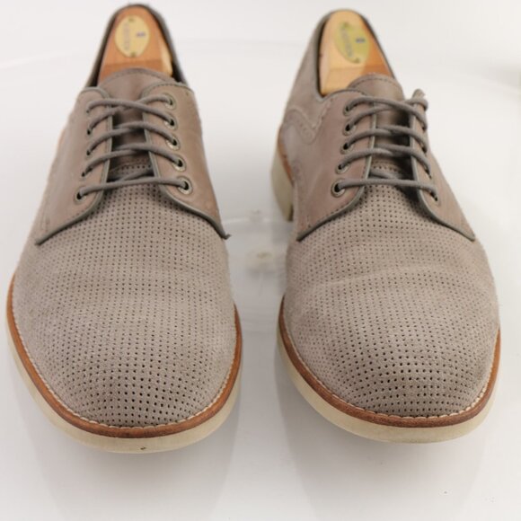Johnston Murphy Mens Campton Saddle Oxford Size 9.5 M Tan Perf Suede Dress Shoes main image 8